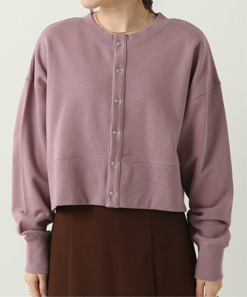 RAY CASSIN（レイカズン）の「前後2wayショート丈カーディガン（Tシャツ/カットソー・レディース・ブルー/ラベンダー/杢グレー・FREE）」の10枚目の写真