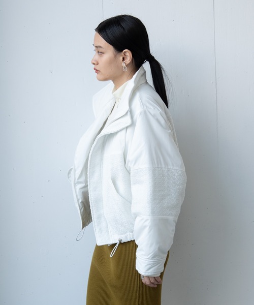 Happy John（ハッピージョン）の「ドッキングフェイクダウンジャケット/docking fake down jacket（ダウンジャケット/コート・レディース・ホワイト/ブラック・FREE）」の20枚目の写真