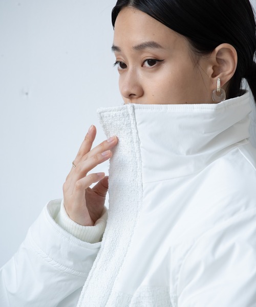 Happy John（ハッピージョン）の「ドッキングフェイクダウンジャケット/docking fake down jacket（ダウンジャケット/コート・レディース・ホワイト/ブラック・FREE）」の17枚目の写真