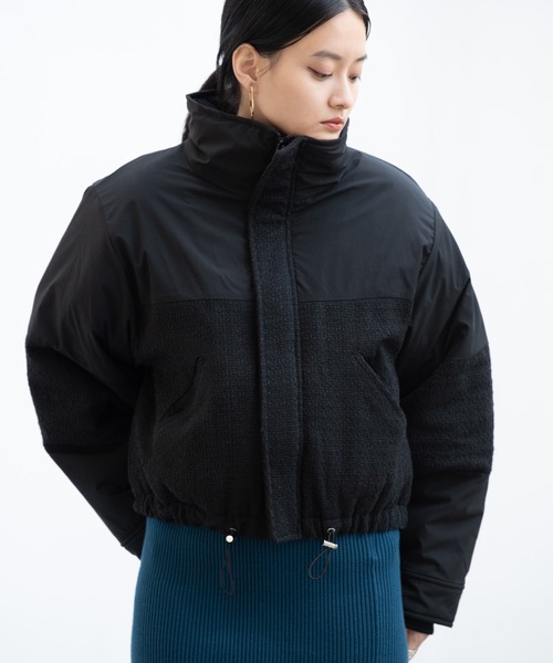Happy John（ハッピージョン）の「ドッキングフェイクダウンジャケット/docking fake down jacket（ダウンジャケット/コート・レディース・ホワイト/ブラック・FREE）」の22枚目の写真