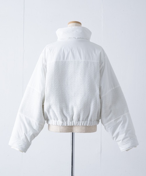 Happy John（ハッピージョン）の「ドッキングフェイクダウンジャケット/docking fake down jacket（ダウンジャケット/コート・レディース・ホワイト/ブラック・FREE）」の16枚目の写真