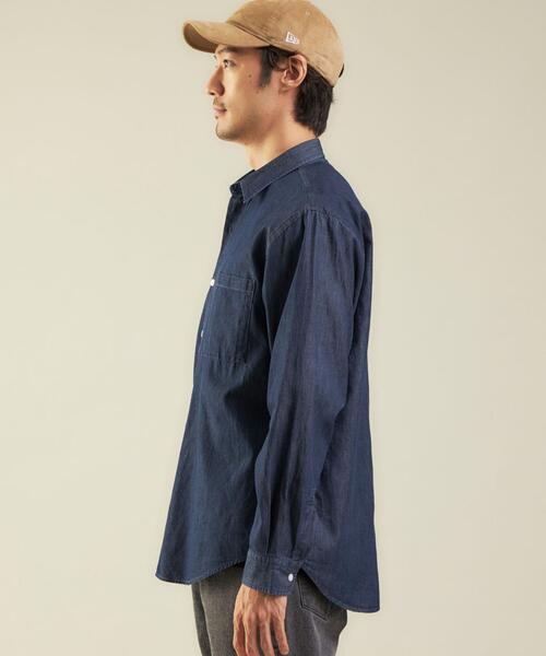 green label relaxing（グリーンレーベルリラクシング）の「＜green label relaxing＞ライトオンス デニム 長袖 シャツ（シャツ/ブラウス・メンズ・ブラック/ネイビー・S/M/L）」の8枚目の写真