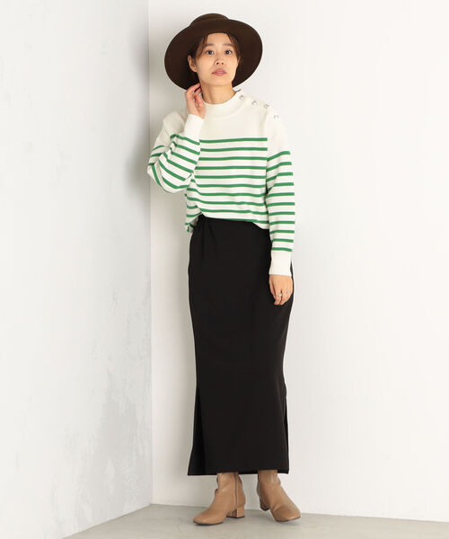 fredy repit（フレディレピ）の「【WEB限定】ミラノリブボーダーニット（ニット/セーター・レディース・ホワイト系その他4/グリーン系その他3/レッド系その他3・38）」の5枚目の写真