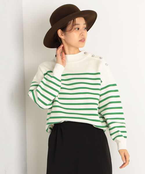 fredy repit（フレディレピ）の「【WEB限定】ミラノリブボーダーニット（ニット/セーター・レディース・ホワイト系その他4/グリーン系その他3/レッド系その他3・38）」の7枚目の写真