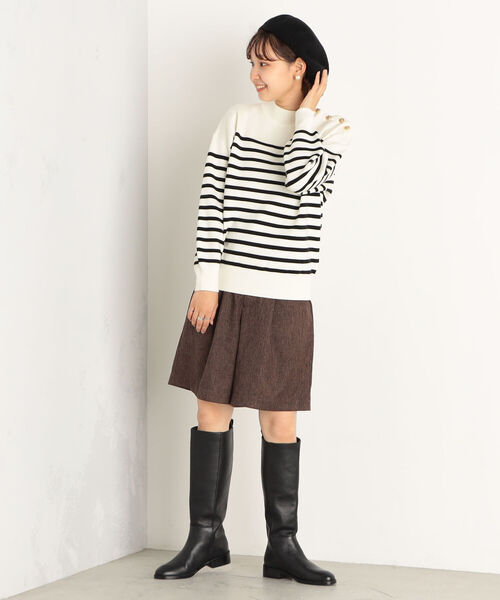 fredy repit（フレディレピ）の「【WEB限定】ミラノリブボーダーニット（ニット/セーター・レディース・ホワイト系その他4/グリーン系その他3/レッド系その他3・38）」の10枚目の写真