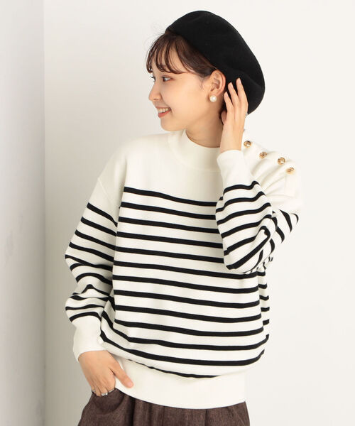 fredy repit（フレディレピ）の「【WEB限定】ミラノリブボーダーニット（ニット/セーター・レディース・ホワイト系その他4/グリーン系その他3/レッド系その他3・38）」の11枚目の写真