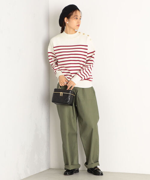 fredy repit（フレディレピ）の「【WEB限定】ミラノリブボーダーニット（ニット/セーター・レディース・ホワイト系その他4/グリーン系その他3/レッド系その他3・38）」の13枚目の写真