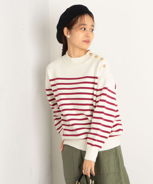 fredy repit（フレディレピ）の「【WEB限定】ミラノリブボーダーニット（ニット/セーター・レディース・ホワイト系その他4/グリーン系その他3/レッド系その他3・38）」の15枚目の写真