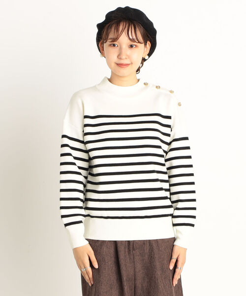 fredy repit（フレディレピ）の「【WEB限定】ミラノリブボーダーニット（ニット/セーター・レディース・ホワイト系その他4/グリーン系その他3/レッド系その他3・38）」の20枚目の写真