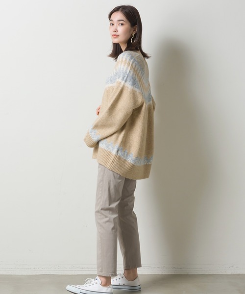 OMNES（オムネス）の「ウール混 ノルディック柄プルオーバーニット（ニット/セーター・レディース・ベージュ/グレー/アイボリー・FREE）」の10枚目の写真