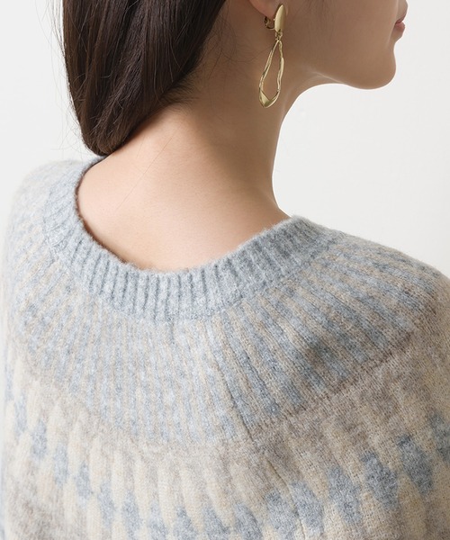 OMNES（オムネス）の「ウール混 ノルディック柄プルオーバーニット（ニット/セーター・レディース・ベージュ/グレー/アイボリー・FREE）」の20枚目の写真