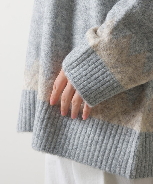 OMNES（オムネス）の「ウール混 ノルディック柄プルオーバーニット（ニット/セーター・レディース・ベージュ/グレー/アイボリー・FREE）」の21枚目の写真