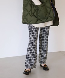 SLOBE citron. | SLOBE citron. ジャガードニットパンツ【手洗い可能/ウエストゴム】◆(その他パンツ)