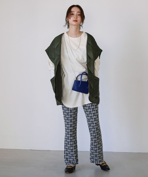 SLOBE citron.(スローブシトロン)の「SLOBE citron. ジャガードニットパンツ【手洗い可能/ウエストゴム】◆(その他パンツ・レディース・ブラック/グリーン・FREE)」の18枚目の写真