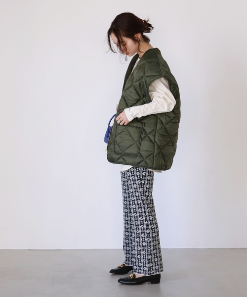 SLOBE citron.(スローブシトロン)の「SLOBE citron. ジャガードニットパンツ【手洗い可能/ウエストゴム】◆(その他パンツ・レディース・ブラック/グリーン・FREE)」の19枚目の写真
