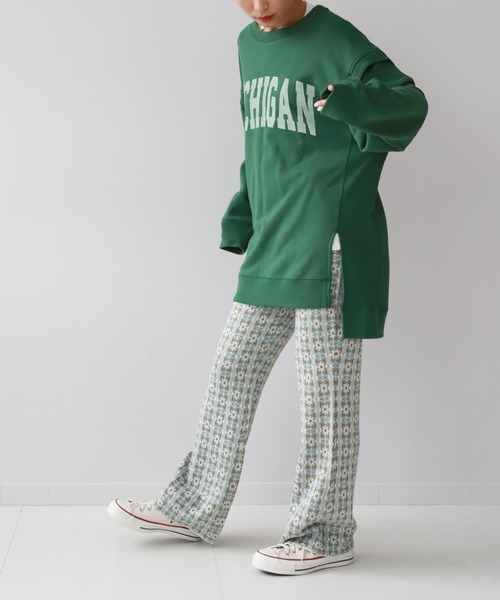 SLOBE citron.(スローブシトロン)の「SLOBE citron. ジャガードニットパンツ【手洗い可能/ウエストゴム】◆(その他パンツ・レディース・ブラック/グリーン・FREE)」の13枚目の写真