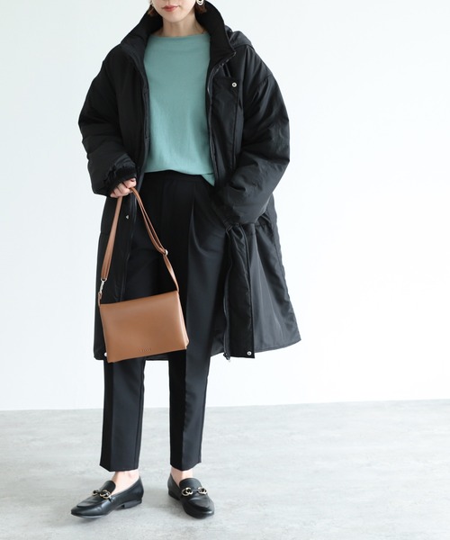 reca（レカ）の「フード付き 中綿モンスターブルゾン（ダウンジャケット/コート・レディース・ブラック/ベージュ/カーキ/アイボリー・M/L）」の18枚目の写真