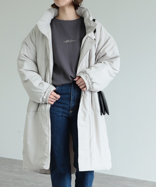 reca（レカ）の「フード付き 中綿モンスターブルゾン（ダウンジャケット/コート・レディース・ブラック/ベージュ/カーキ/アイボリー・M/L）」の21枚目の写真