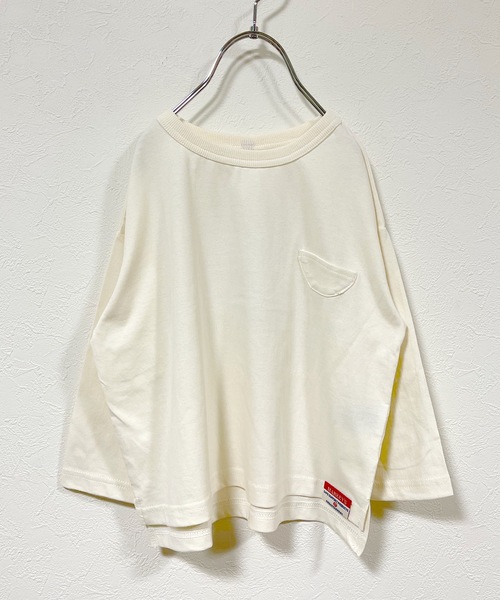 Life Support Products（ライフサポートプロダクツ）の「ワイドムジロンT（80～150cm）（Tシャツ/カットソー・キッズ・ホワイト系その他/パープル/オフホワイト/チャコール/オレンジ/マスタード/パープル系その他・80/90/95/100/110/120/130/140/150）」の2枚目の写真