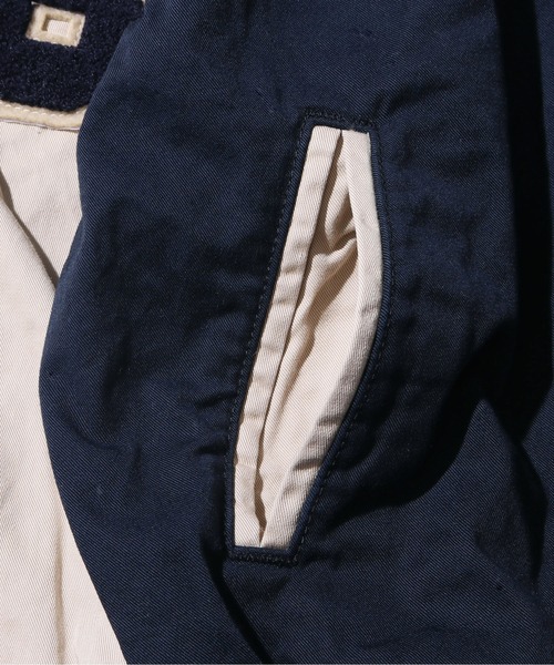 DENIM DUNGAREE(デニムダンガリー)の「DENIM DUNGAREE/デニムアンドダンガリー コンパクトチノ スタジアム JK スタジャン アメカジ(スタジャン・キッズ・ブラウン/ネイビー・130/140)」の8枚目の写真