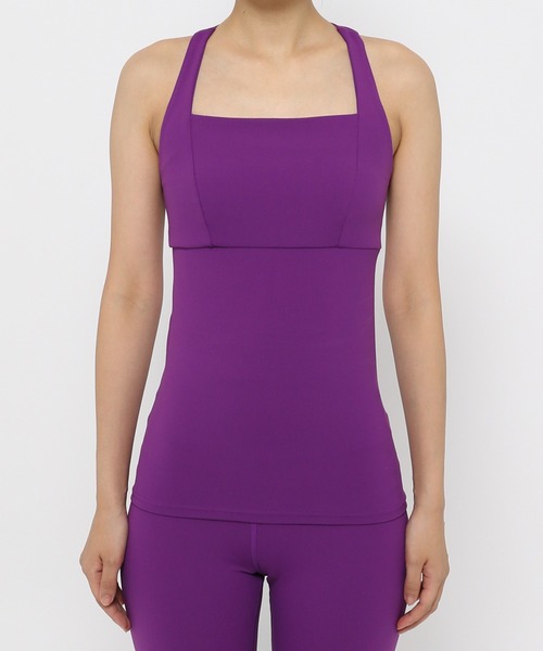 HEREIAM（ヘレイアム）の「【HEREIAM】スクエアブラタンク(カップ付き）（タンクトップ・レディース・パープル/ブラウン/サーモンピンク/ブラック・SMALL/MEDIUM/LARGE/X-SMALL）」の22枚目の写真