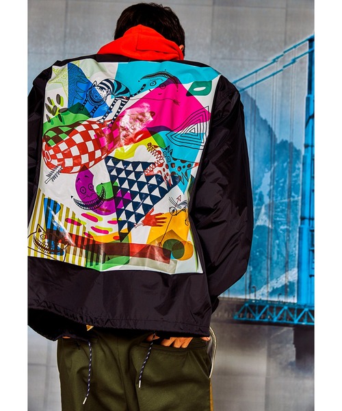 AlexanderLeeChang（アレキサンダーリーチャン）の「AlexanderLeeChang アレキサンダーリーチャン / YOSHI47 COACH JKT ビッグシルエットボアコーチジャケット / AC032108（ブルゾン・メンズ・ブラック/グリーン/ベージュ・1/3/2）」の6枚目の写真