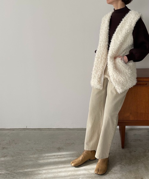 210nouve（トゥージュヌーブ）の「足袋ストレッチショートブーツ（ブーツ・レディース・ホワイト/ベージュ/ブラック/ブラウン・38/36/39/37）」の18枚目の写真