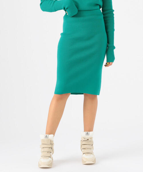 ISABEL MARANT（イザベルマラン）の「ISABEL MARANT ETOILE ALICIA  ニットスカート（スカート・レディース・ライトグレー/グレー/グリーン・36/34/38）」の3枚目の写真