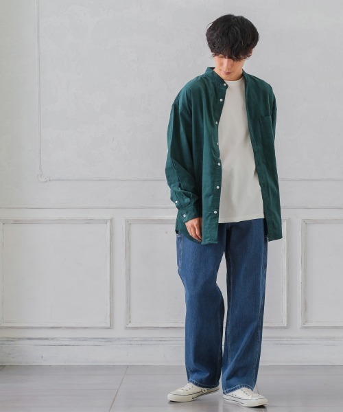 SIDEWAY STANCE（サイドウェイスタンス）の「【SIDEWAY STANCE】ワイド デニム ペインターパンツ（デニムパンツ・メンズ・ネイビー/ストライプ・MEDIUM/LARGE）」の7枚目の写真