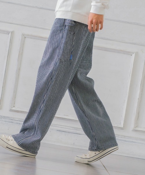 SIDEWAY STANCE（サイドウェイスタンス）の「【SIDEWAY STANCE】ワイド デニム ペインターパンツ（デニムパンツ・メンズ・ネイビー/ストライプ・MEDIUM/LARGE）」の12枚目の写真