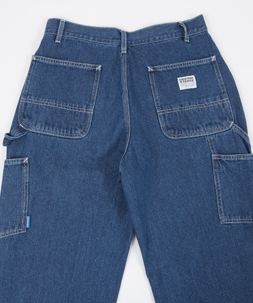 SIDEWAY STANCE（サイドウェイスタンス）の「【SIDEWAY STANCE】ワイド デニム ペインターパンツ（デニムパンツ・メンズ・ネイビー/ストライプ・MEDIUM/LARGE）」の18枚目の写真