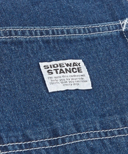 SIDEWAY STANCE（サイドウェイスタンス）の「【SIDEWAY STANCE】ワイド デニム ペインターパンツ（デニムパンツ・メンズ・ネイビー/ストライプ・MEDIUM/LARGE）」の20枚目の写真