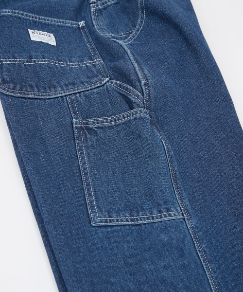 SIDEWAY STANCE（サイドウェイスタンス）の「【SIDEWAY STANCE】ワイド デニム ペインターパンツ（デニムパンツ・メンズ・ネイビー/ストライプ・MEDIUM/LARGE）」の21枚目の写真