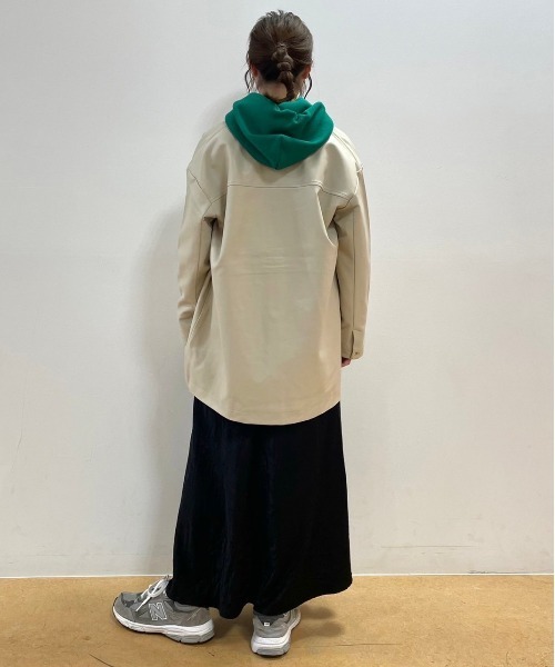 FREAK'S STORE（フリークスストア）の「ｴｺﾚｻﾞｰJK（その他アウター・レディース・ブラック/ベージュ・ﾌﾘ-）」の4枚目の写真