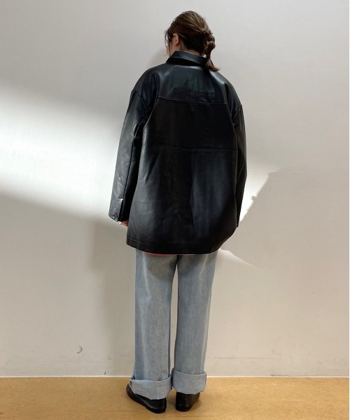 FREAK'S STORE（フリークスストア）の「ｴｺﾚｻﾞｰJK（その他アウター・レディース・ブラック/ベージュ・ﾌﾘ-）」の12枚目の写真