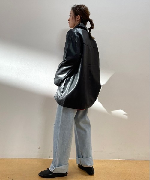 FREAK'S STORE（フリークスストア）の「ｴｺﾚｻﾞｰJK（その他アウター・レディース・ブラック/ベージュ・ﾌﾘ-）」の14枚目の写真