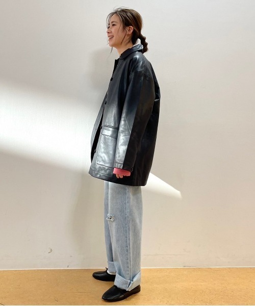 FREAK'S STORE（フリークスストア）の「ｴｺﾚｻﾞｰJK（その他アウター・レディース・ブラック/ベージュ・ﾌﾘ-）」の15枚目の写真