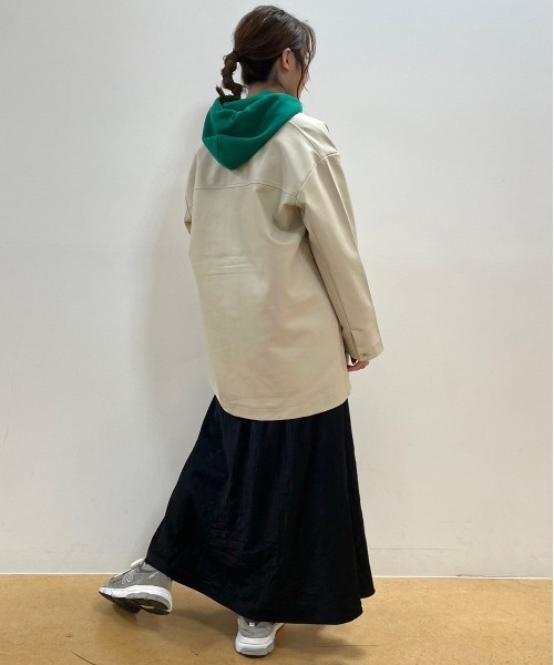 FREAK'S STORE（フリークスストア）の「ｴｺﾚｻﾞｰJK（その他アウター・レディース・ブラック/ベージュ・ﾌﾘ-）」の9枚目の写真