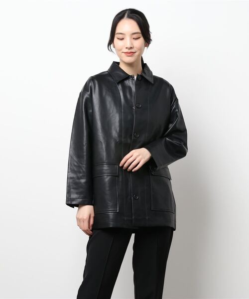 FREAK'S STORE（フリークスストア）の「ｴｺﾚｻﾞｰJK（その他アウター・レディース・ブラック/ベージュ・ﾌﾘ-）」の18枚目の写真