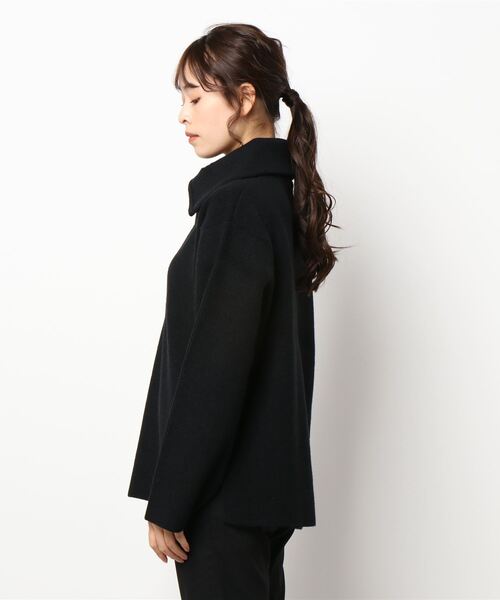 EFOLE（エフォル）の「ハーフジップ プルオーバー ニット（ニット/セーター・レディース・オフホワイト/ブラック/キャメル・FREE）」の5枚目の写真