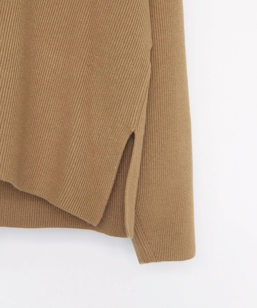 EFOLE（エフォル）の「ハーフジップ プルオーバー ニット（ニット/セーター・レディース・オフホワイト/ブラック/キャメル・FREE）」の7枚目の写真