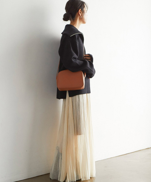 EFOLE（エフォル）の「ハーフジップ プルオーバー ニット（ニット/セーター・レディース・オフホワイト/ブラック/キャメル・FREE）」の14枚目の写真