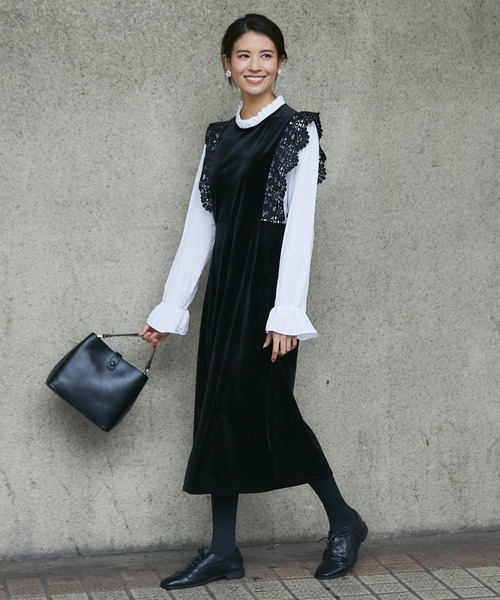 ベロア生地アンサンブルドレスワンピ ワンピース Smile Orchid スマイルオーキッド のファッション通販 Zozotown