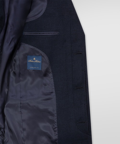 BROOKS BROTHERS(ブルックスブラザーズ)の「ウール/ナイロンブレンド グレンチェック チェスターフィールドコート(チェスターコート・メンズ・ネイビー・LARGE/MEDIUM/SMALL)」の7枚目の写真