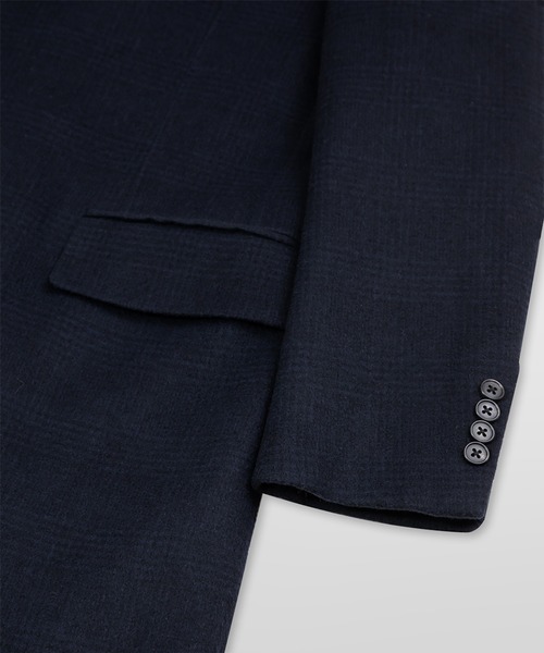 BROOKS BROTHERS(ブルックスブラザーズ)の「ウール/ナイロンブレンド グレンチェック チェスターフィールドコート(チェスターコート・メンズ・ネイビー・LARGE/MEDIUM/SMALL)」の8枚目の写真