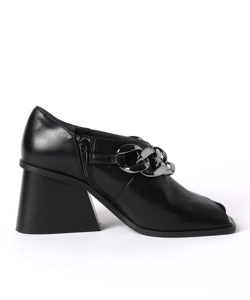 PAGEBOY（ページボーイ）の「チェーンオープントゥシューズ（パンプス・レディース・ブラック/オフホワイト・L/M）」の11枚目の写真