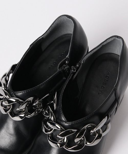 PAGEBOY（ページボーイ）の「チェーンオープントゥシューズ（パンプス・レディース・ブラック/オフホワイト・L/M）」の14枚目の写真