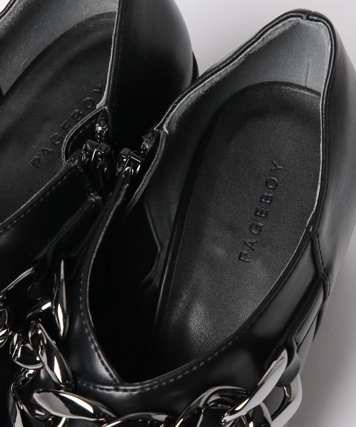 PAGEBOY（ページボーイ）の「チェーンオープントゥシューズ（パンプス・レディース・ブラック/オフホワイト・L/M）」の15枚目の写真