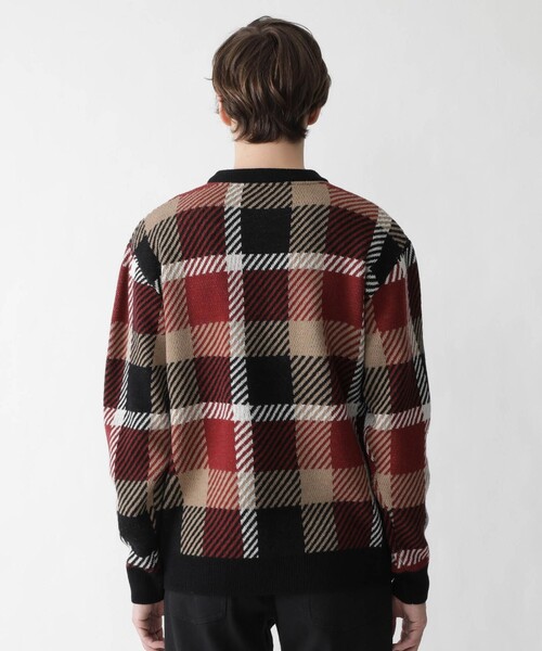 幻の4L✨ブラックレーベルクレストブリッジ ハイブリッド ニット CBチェック WEB・一部店舗限定】クレストブリッジチェックタートルネック