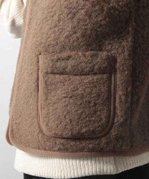 COLD BREAKER(コールドブレーカー)の「【COLDBREAKER/コールドブレーカー】Bodywarmer ウール ボア ベスト(ブルゾン・メンズ・ブラック/ベージュ/ホワイト系その他4・LARGE)」の10枚目の写真